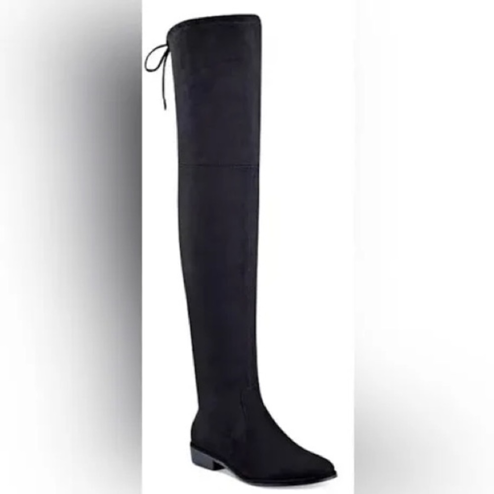Marc Fisher Women's Black Over-the-Knee Boots Suede